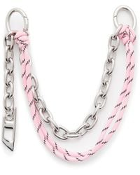 DIESEL - Metal Charm With Chain And Rope Detail - Lyst