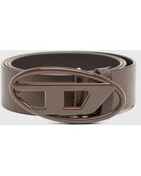 DIESEL - 4Cm Gürtel Aus Leder Mit Matter Oval D-Schnalle - Lyst