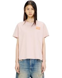 DIESEL - Organic Cotton Jersey T-Shirt With Crew Neck And Logo Print - Lyst