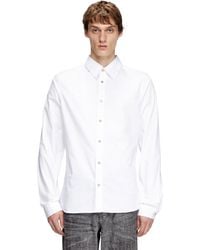DIESEL - Camisa Formal Con Cuello Con El Logotipo Bordado - Lyst