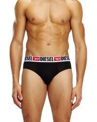DIESEL - Three-pack Of Solid-colour Briefs - Lyst