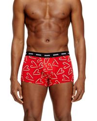 DIESEL - Three-Pack Stretch-Cotton Boxer Briefs - Lyst