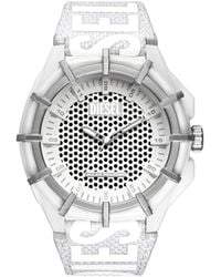 DIESEL - Framed Solar White Textile Watch - Lyst