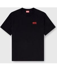 DIESEL - Cotton T-Shirt With Biscotto Print - Lyst