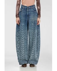 DIESEL - Relaxed Jeans High Waist 1987 D-Khelz, Dark, Button Fly - Lyst