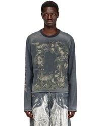 DIESEL - Long-Sleeve T-Shirt With Graphic Motif - Lyst