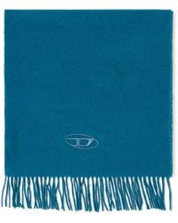 DIESEL - Wool-Blend Scarf With Fringed Edges - Lyst
