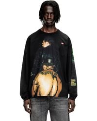 DIESEL - Camiseta De Manga Larga Con Estampado Gráfico - Lyst