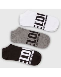 DIESEL - Three-Pack Low-Cut Logo Socks - Lyst