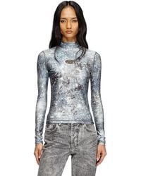 DIESEL - Long Sleeved Turtle Neck Top - Lyst