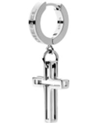 DIESEL - Stainless Steel Single Hoop Earring - Lyst