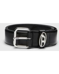 DIESEL - 3.9Cm Logo-Plaque Embellished Leather Belt - Lyst