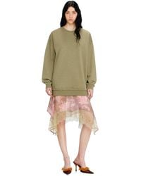 DIESEL - Sweatshirt Dress With Chiffon And Lace Skirt - Lyst