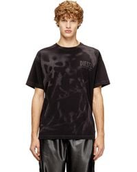 DIESEL - Cotton T-Shirt With Laser Print - Lyst