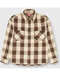 DIESEL - Check Flannel Shirt With Distressed Effect - Lyst
