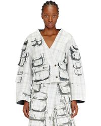 DIESEL - Denim Cardi Jacket With Peel-Off Effect - Lyst