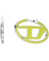DIESEL - Stainless Steel Hoop Earrings - Lyst