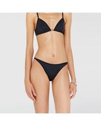 DIESEL - Nylon Thong With Metal Oval D Detail - Lyst