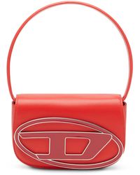 DIESEL - 1dr - Iconic Shoulder Bag In Nappa Leather - Shoulder Bags - Woman - Red - Lyst
