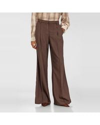 DIESEL - Pleated Wide-Leg Pants - Lyst