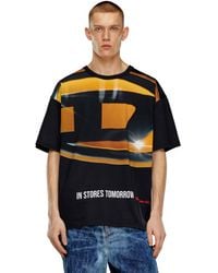 DIESEL - T-shirt With Oval D Poster Print - Lyst