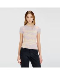 DIESEL - Slim Jersey Top With Graphic Print - Lyst