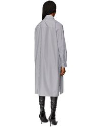 DIESEL - Robe chemise à rayures avec logo brodé - Lyst