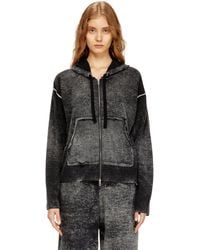 DIESEL - Reverse-Print Hooded Cardigan - Lyst