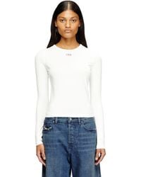 DIESEL - Cotton Sweater With Oval D Logo - Lyst