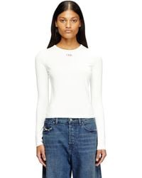 DIESEL - Cotton Sweater With Oval D Logo - Lyst