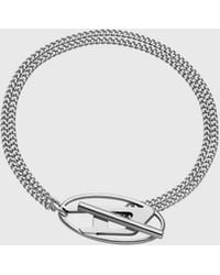 DIESEL - Stainless Steel Chain Bracelet - Lyst