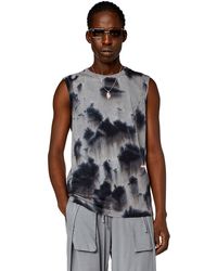 DIESEL - Tanktop aus Jersey in Batik-Optik - Lyst