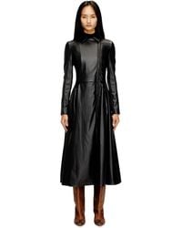 DIESEL - Midi Coat Dress With Biker Details - Lyst