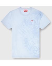 DIESEL - Relaxed T-Shirt With Pigment Prints - Lyst