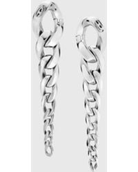 DIESEL - Stainless Steel Drop Earrings - Lyst