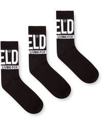 DIESEL - Three-Pack Socks With Logo - Lyst
