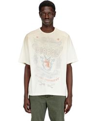 DIESEL - T-Shirt With Crest Graphic - Lyst