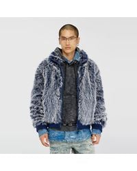 DIESEL - Shaggy Winter Jacket - Lyst