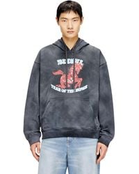 DIESEL - Hoodie Tie-Dye With Horse Graphic Print - Lyst