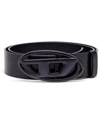 DIESEL - Ceinture 3.9 cm en cuir avec boucle Oval D métallisée - Lyst