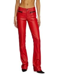 DIESEL - Bikerhose Aus Perforiertem Stretch-Leder - Lyst
