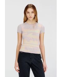DIESEL - Slim Jersey Top With Graphic Print - Lyst