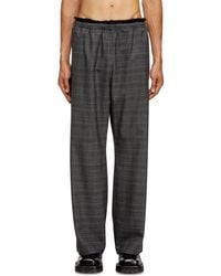 DIESEL - Wool Pants With A Drawstring Waist - Lyst