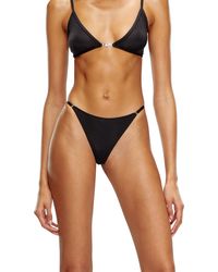 DIESEL - String En Microfibre Avec Plaque Oval D - Lyst