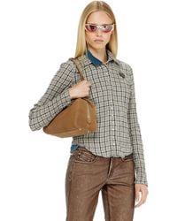 DIESEL - Check Shirt With Seersucker Effect - Lyst