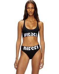 DIESEL - Sujetador Deportivo De Microfibra Con Logotipo Recortado - Lyst