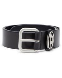 DIESEL - 4 Cm Matte Leather Belt With Metal Buckle - Lyst