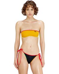 DIESEL - Color-Block Bandeau Bikini Top - Lyst