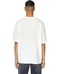 DIESEL - T-shirt With Back Maxi D Logo - Lyst