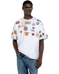 DIESEL - Cotton T-Shirt With All-Over Patches Print - Lyst